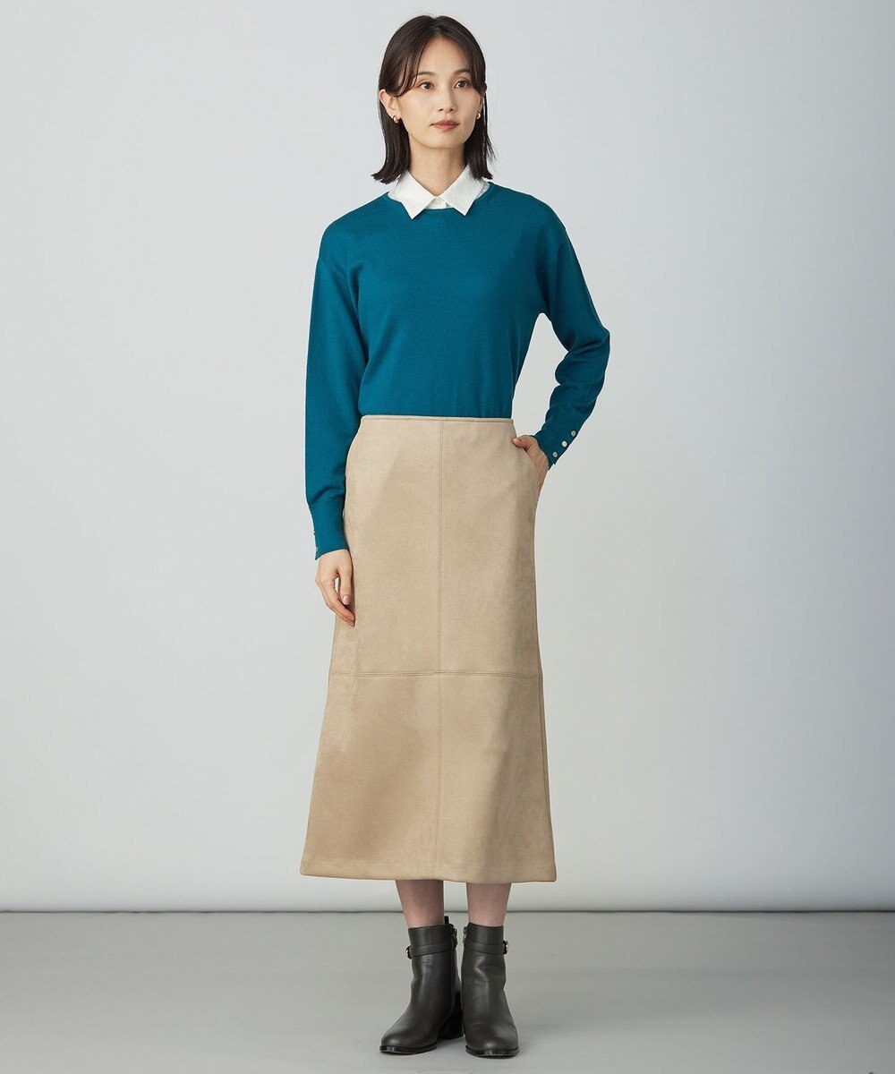 J.PRESS LADIES S スエードダンボール スカート 