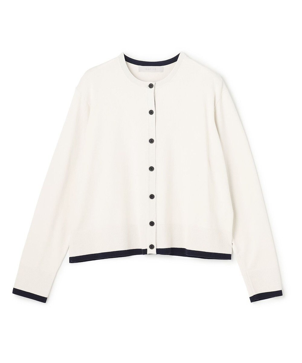 UNFILO マイビューティニット バイカラー カーディガン 
