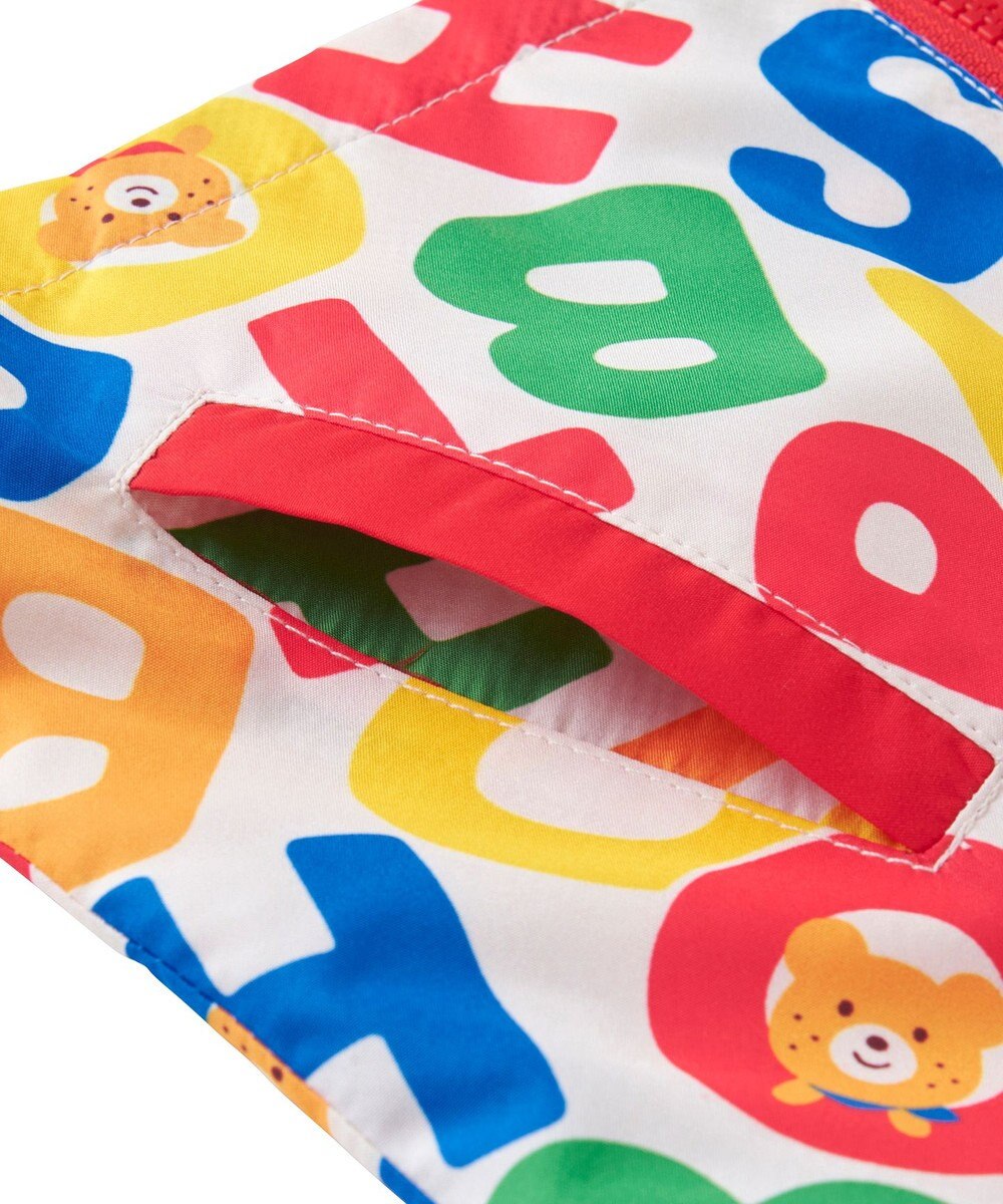 MIKI HOUSE HOT BISCUITS 【80-120cm】 ロゴ総柄 ウインドブレーカー 