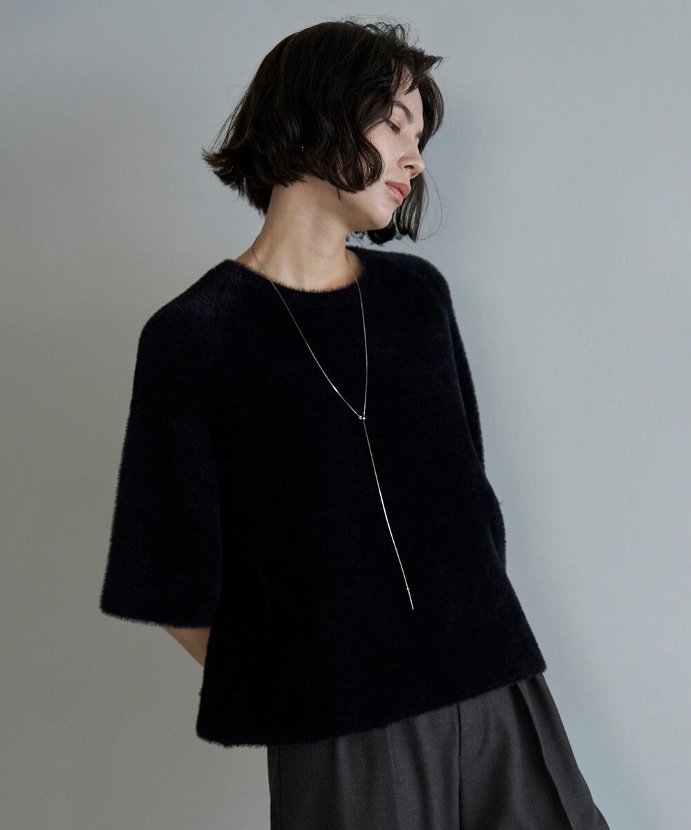 UNFILO L ナイロンシャギー  ハーフスリーブ プルオーバー 