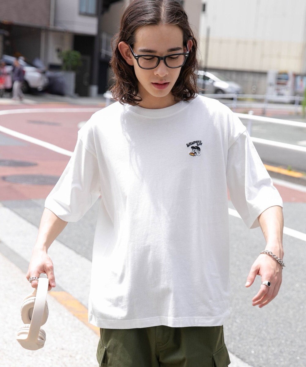 WEGO 【ユニセックス着用ITEM/綿100%/SMLサイズ展開】リラックスフィットワンポイントT（S） 