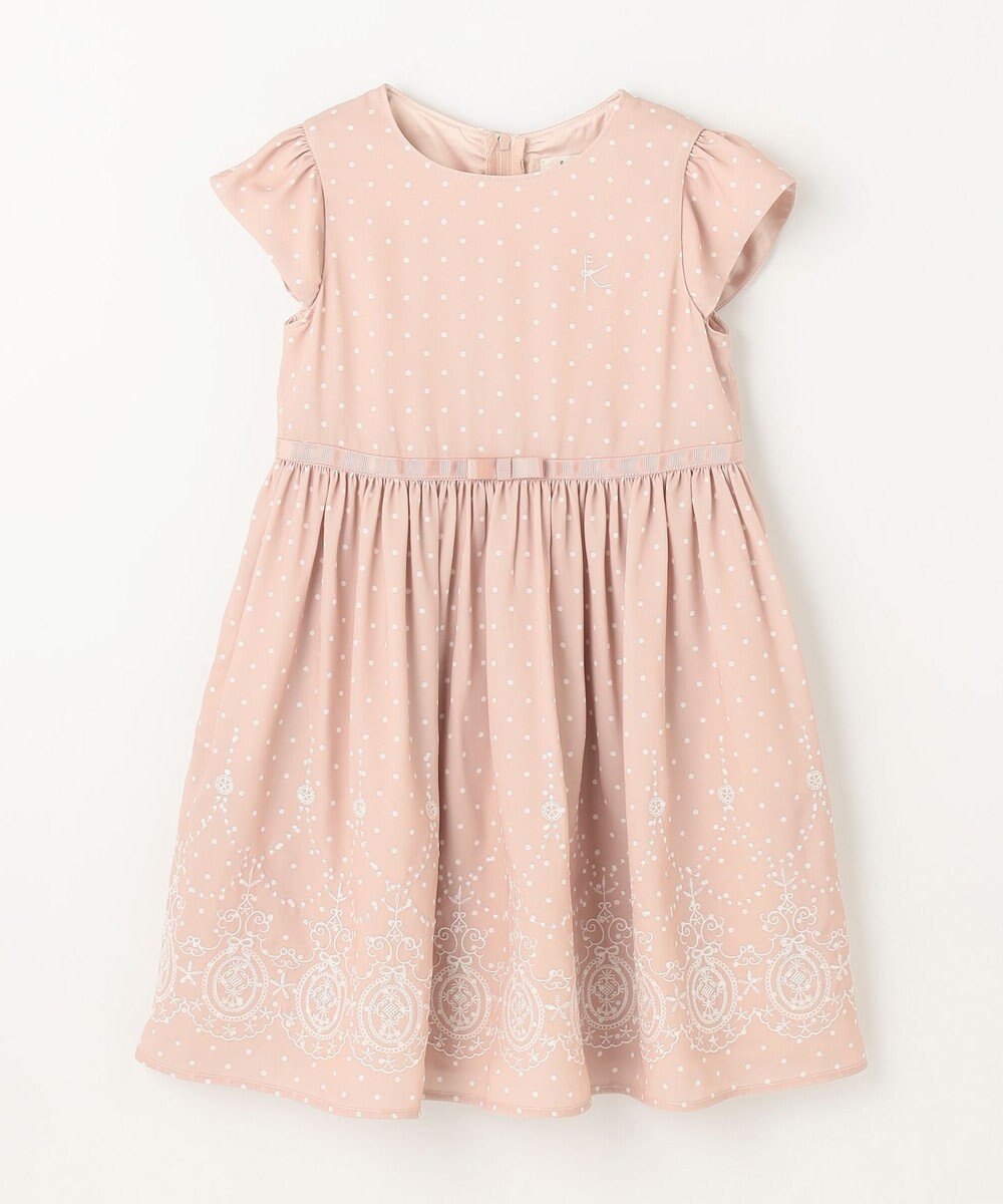 組曲 KIDS 【110-140㎝】ドットシフォン ワンピース 