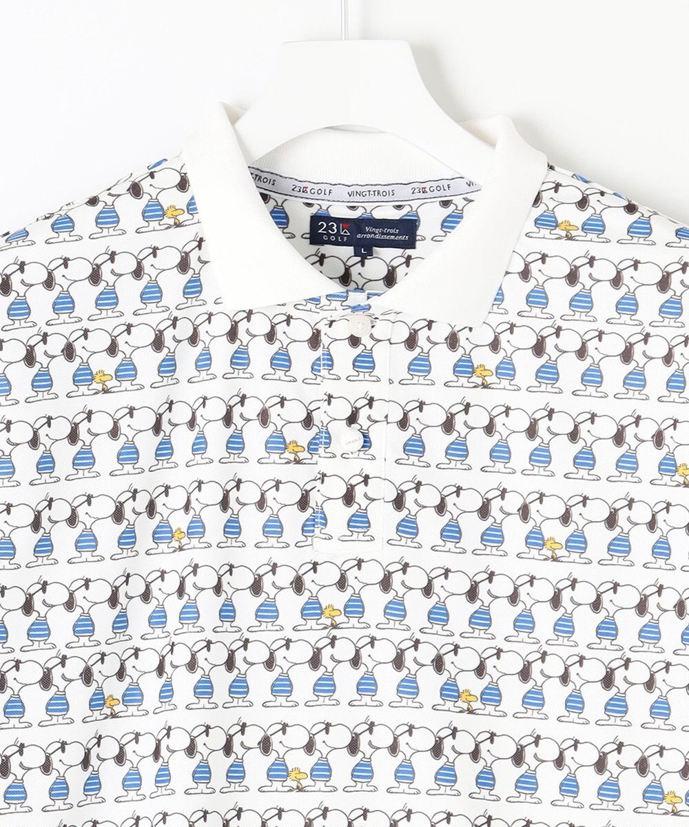 23区GOLF 【PEANUTS】【MEN】スヌーピーコラボ 総柄ポロシャツ 