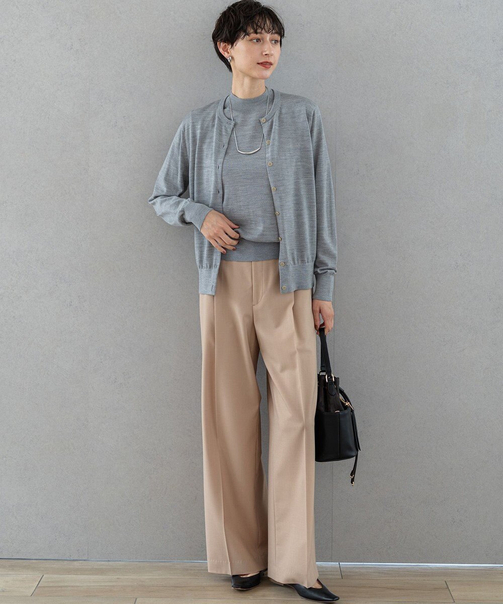 23区 S 【洗える】サステナブルウール ベーシック カーディガン 