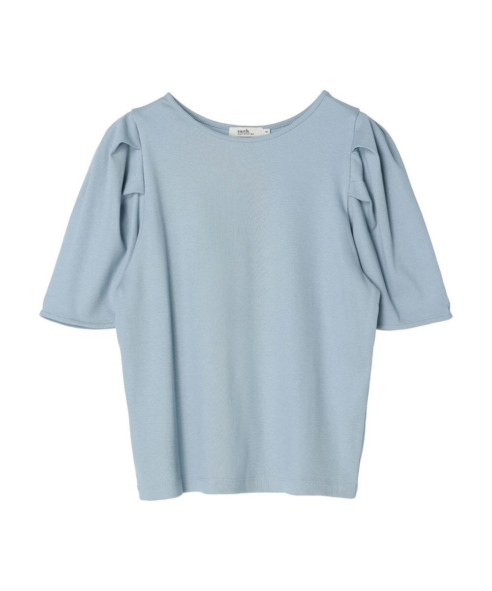 earth music&ecology パワーショルダーリブプルオーバー 