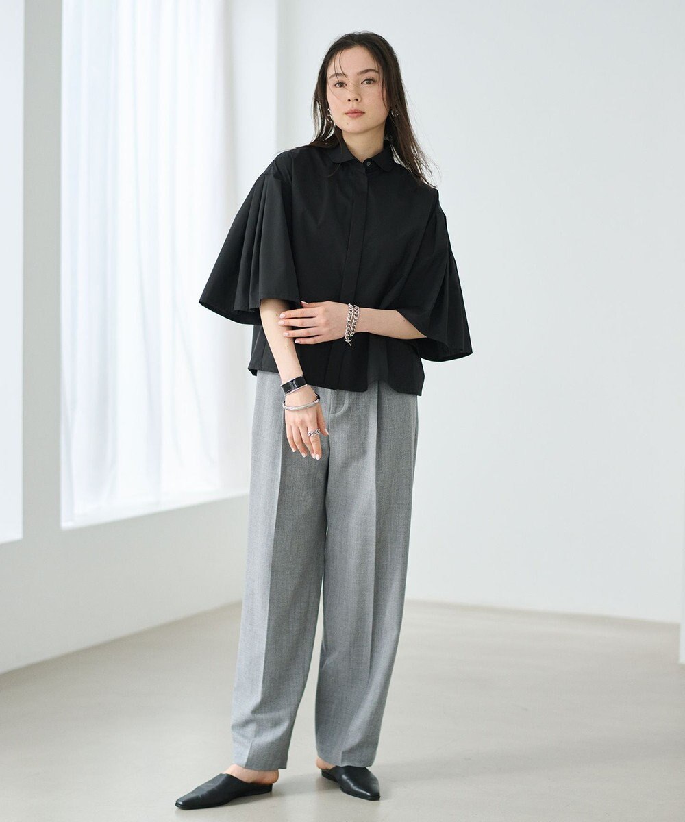 #Newans 【ANSWER for アクセサリーLOVER】ミニカラーフレアスリーブシャツ 