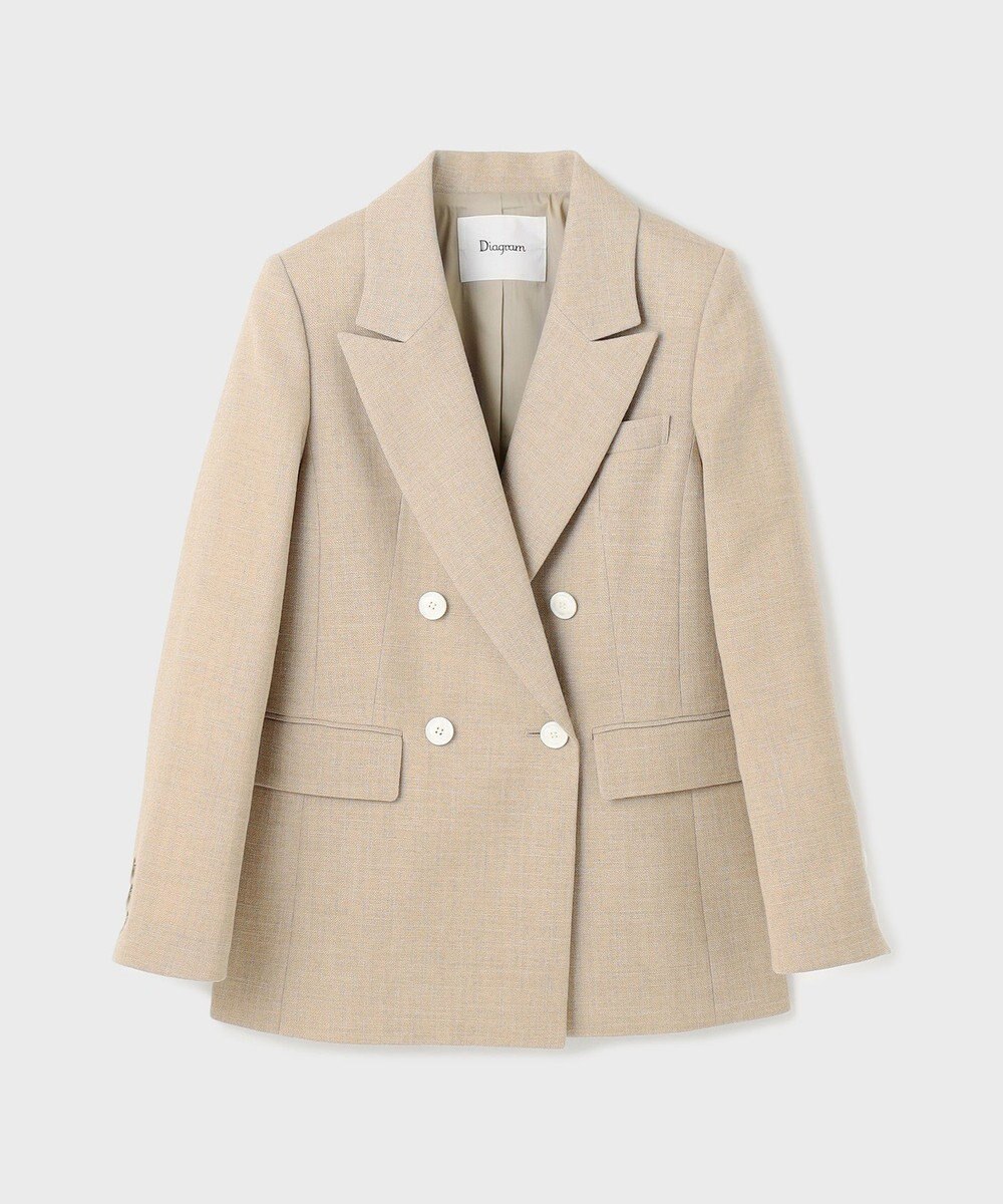 GRACE CONTINENTAL リネンライクダブルジャケット 