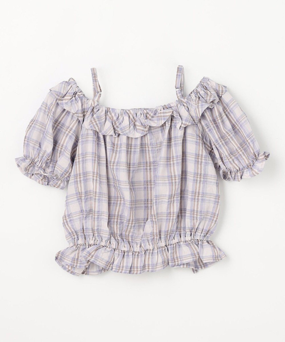 ANY KIDS 【洗濯機可能】2WAY チェックブラウス 
