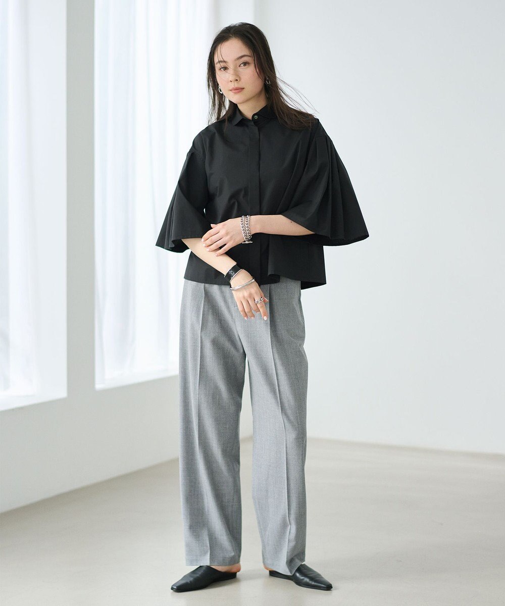 #Newans 【ANSWER for アクセサリーLOVER】ミニカラーフレアスリーブシャツ 