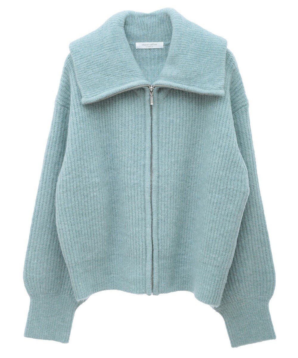 Green Parks Ｚｉｐ付きコンパクトニットカーディガン 