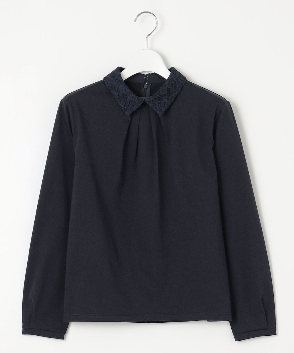 J.PRESS LADIES プレーティングジャージー レース襟 カットソー 