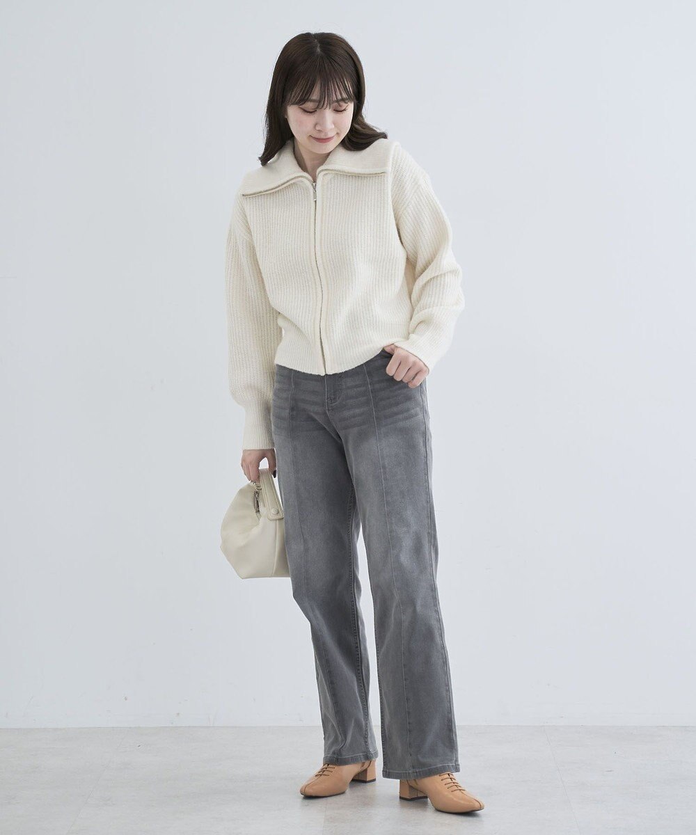 Green Parks Ｚｉｐ付きコンパクトニットカーディガン 