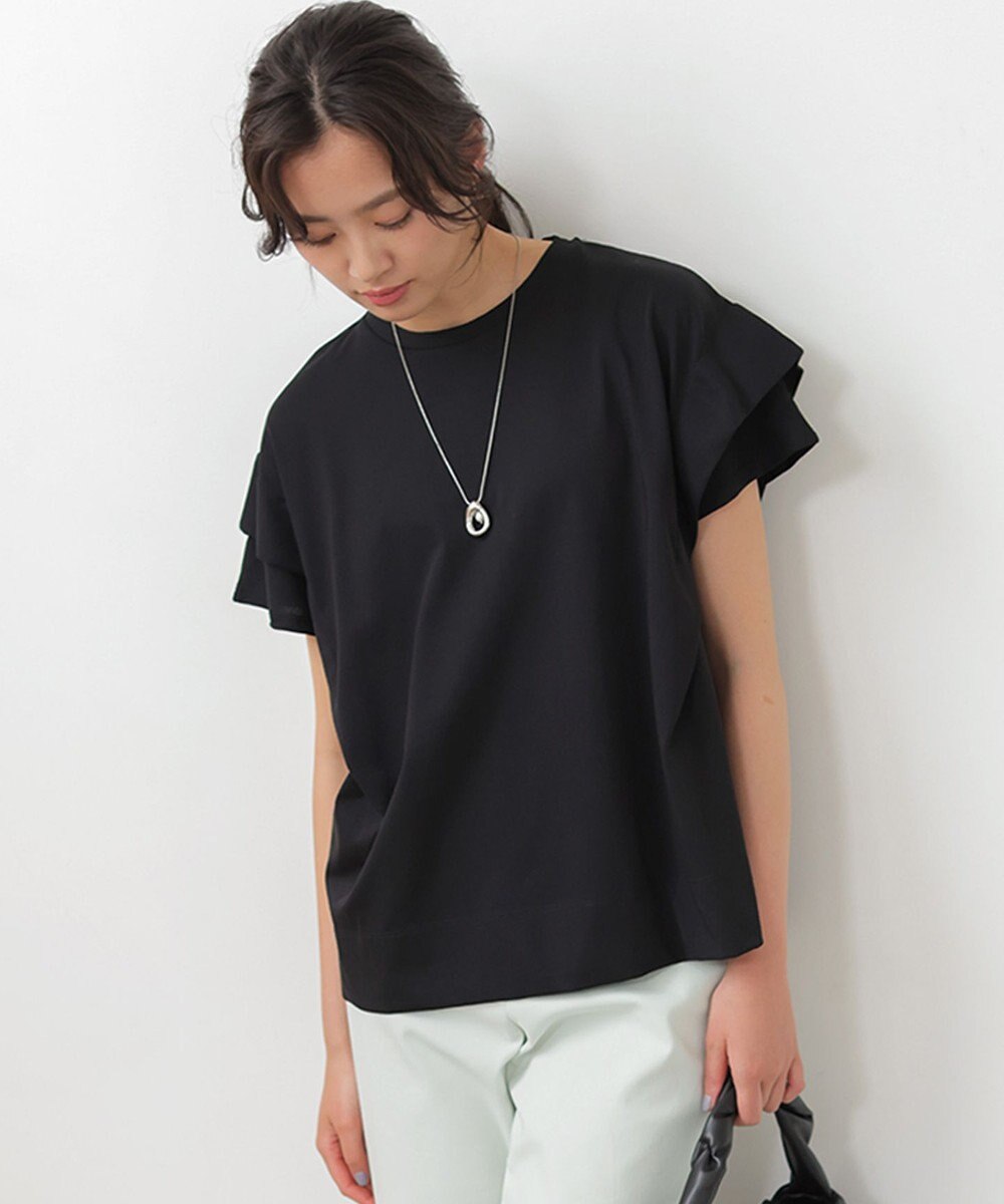 組曲 L GIZAコットンドルマンスリーブ Tシャツ 