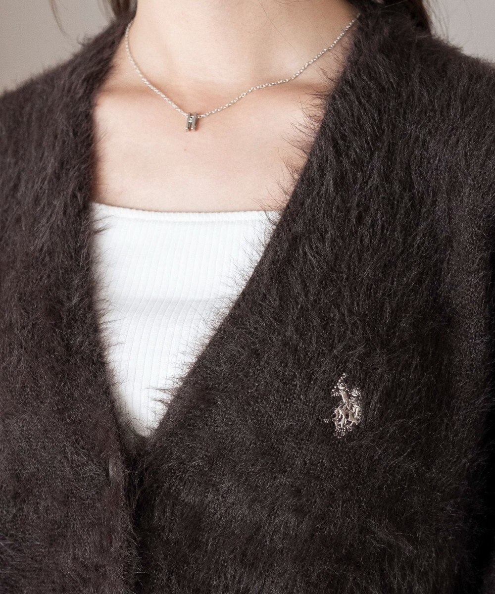 WEGO 【25年秋冬新作/WEB限定】別注USPOLOシャギーニットカーデ 