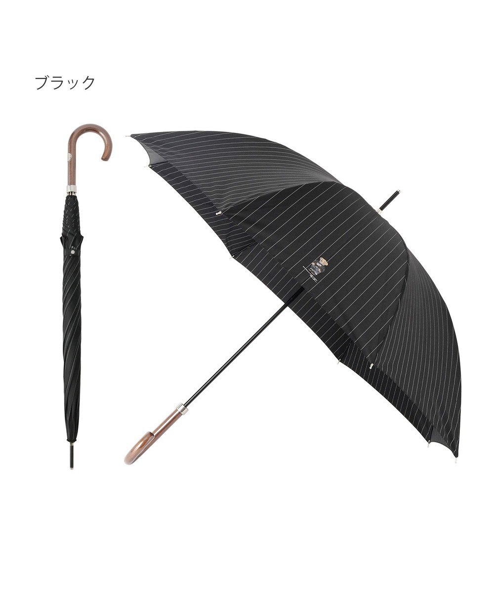 MOONBAT POLO RALPH LAUREN メンズ 長傘 ストライプ×BEAR 65cm 