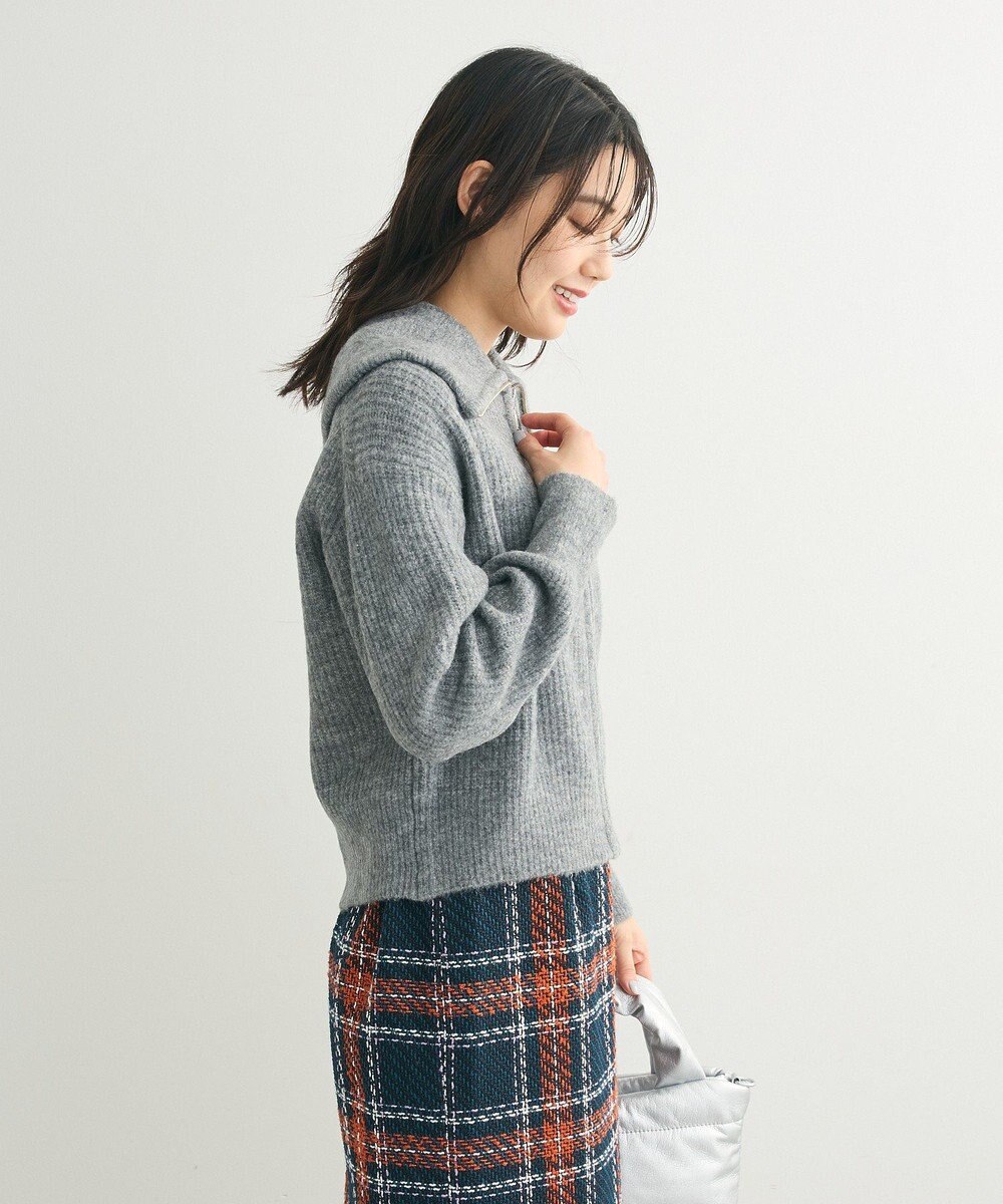 Green Parks Ｚｉｐ付きコンパクトニットカーディガン 