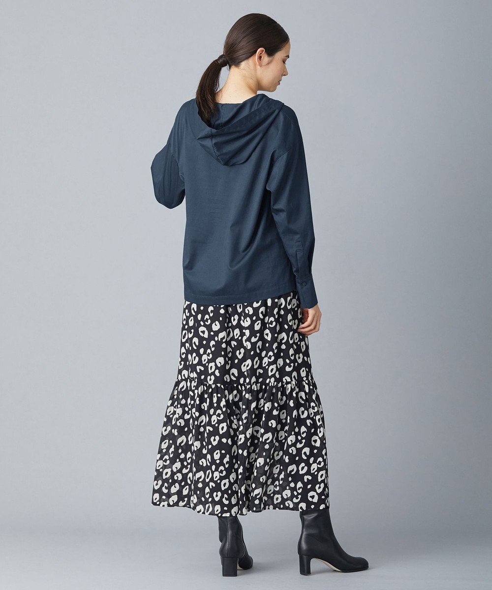 ICB 【洗える】レオパードプリント ティアードスカート 