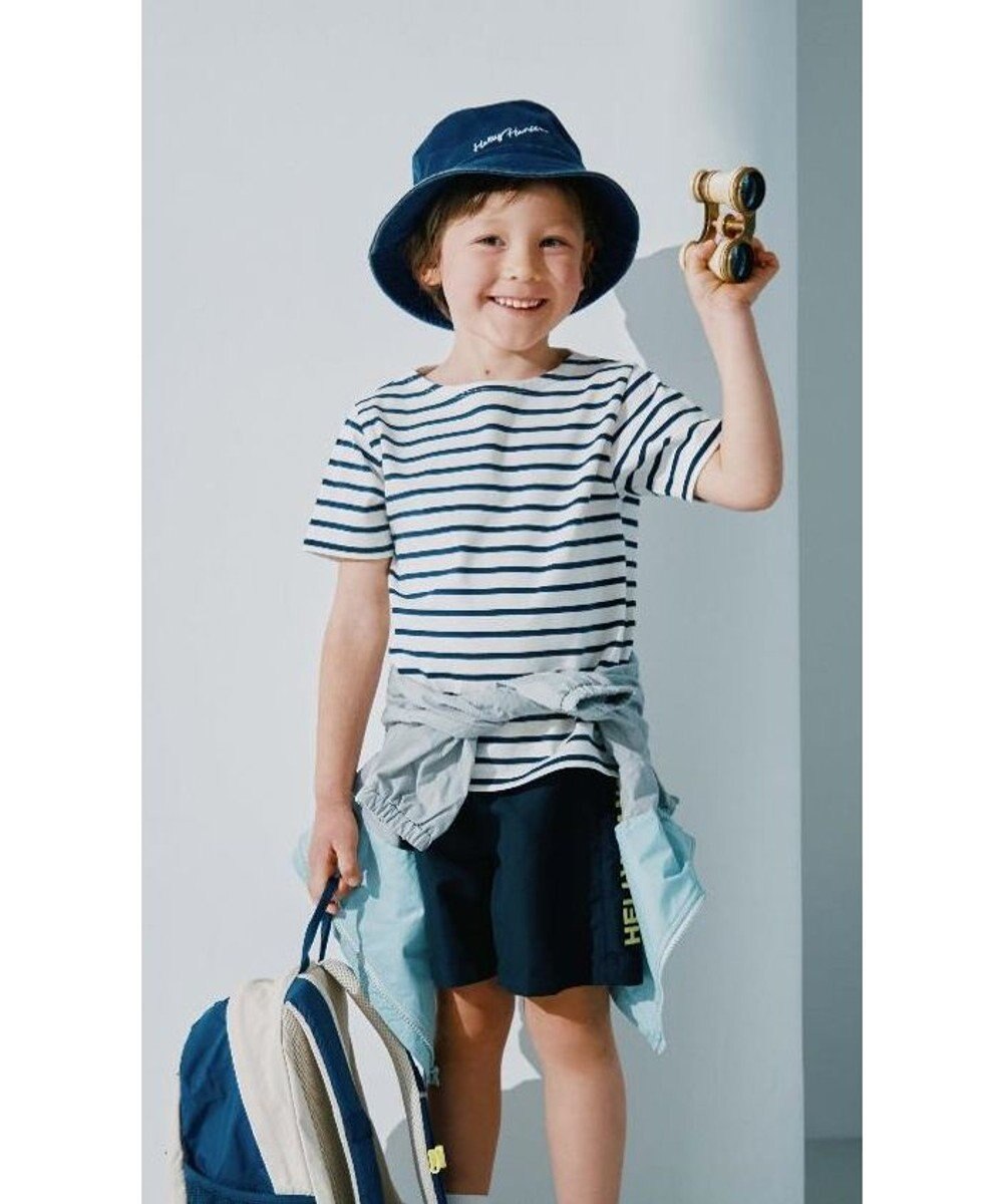 HELLY HANSEN 【キッズ・速乾・UVカット・抗菌防臭・記名ラベル付】ショートスリーブ HH マリンボーダーティー 