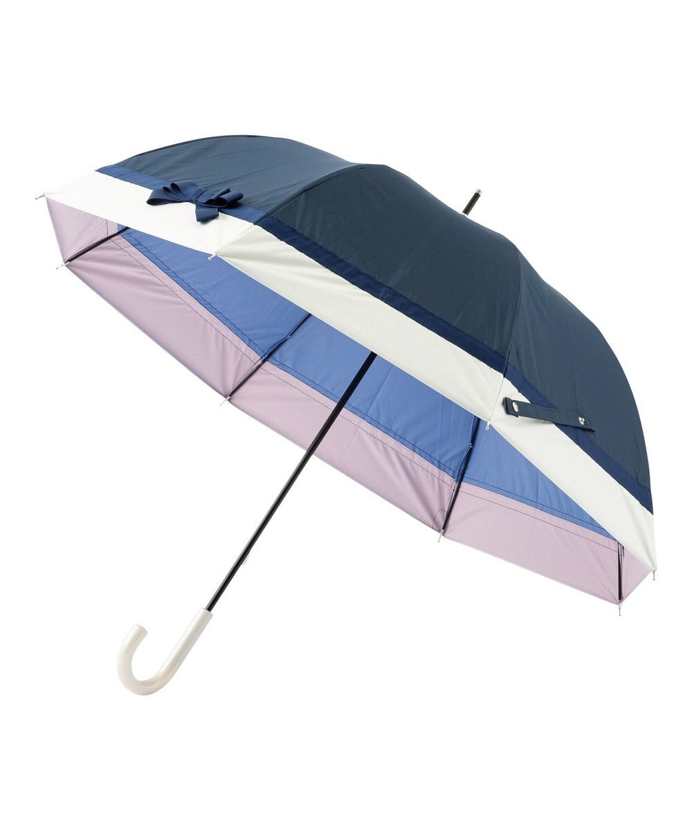 MOONBAT estaa 晴雨兼用 長傘 グログランテープリボン 日傘 遮光 遮熱 UV 