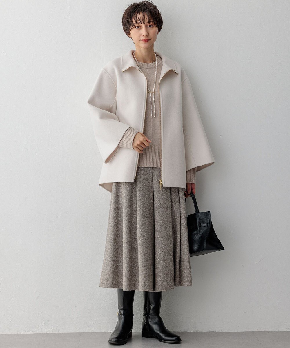 23区 L 【洗える】カシミヤブレンド クルーネック ニット 