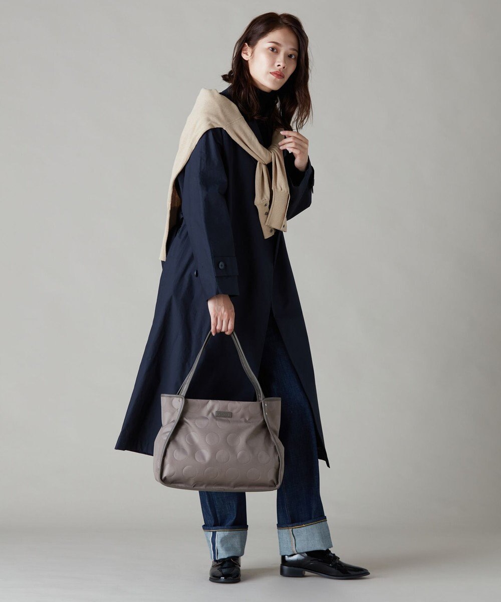 Y'SACCS ヒートエンボス ポルカドットトート Mサイズ 