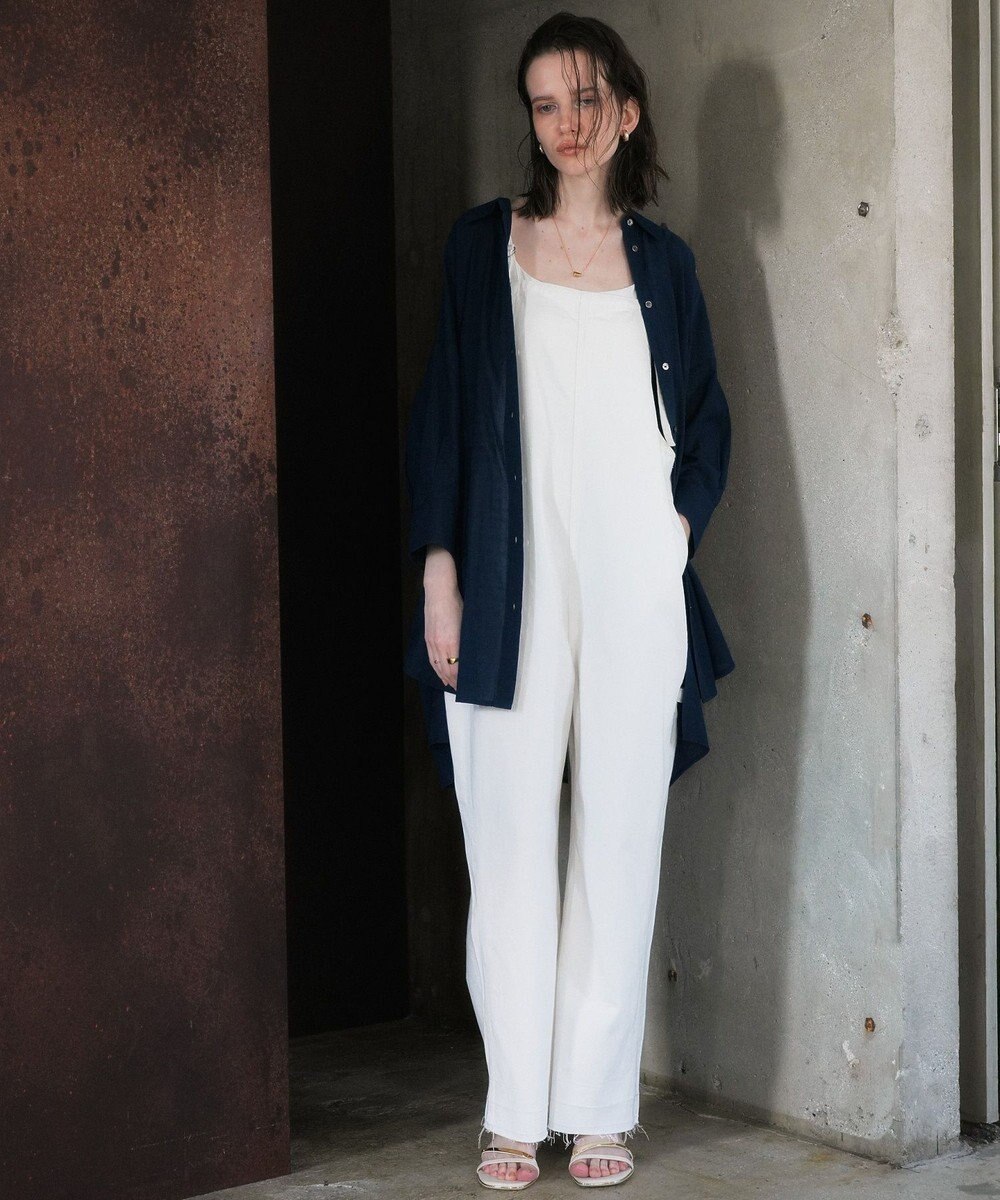 YECCA VECCA 綿麻ツイルサロペット 