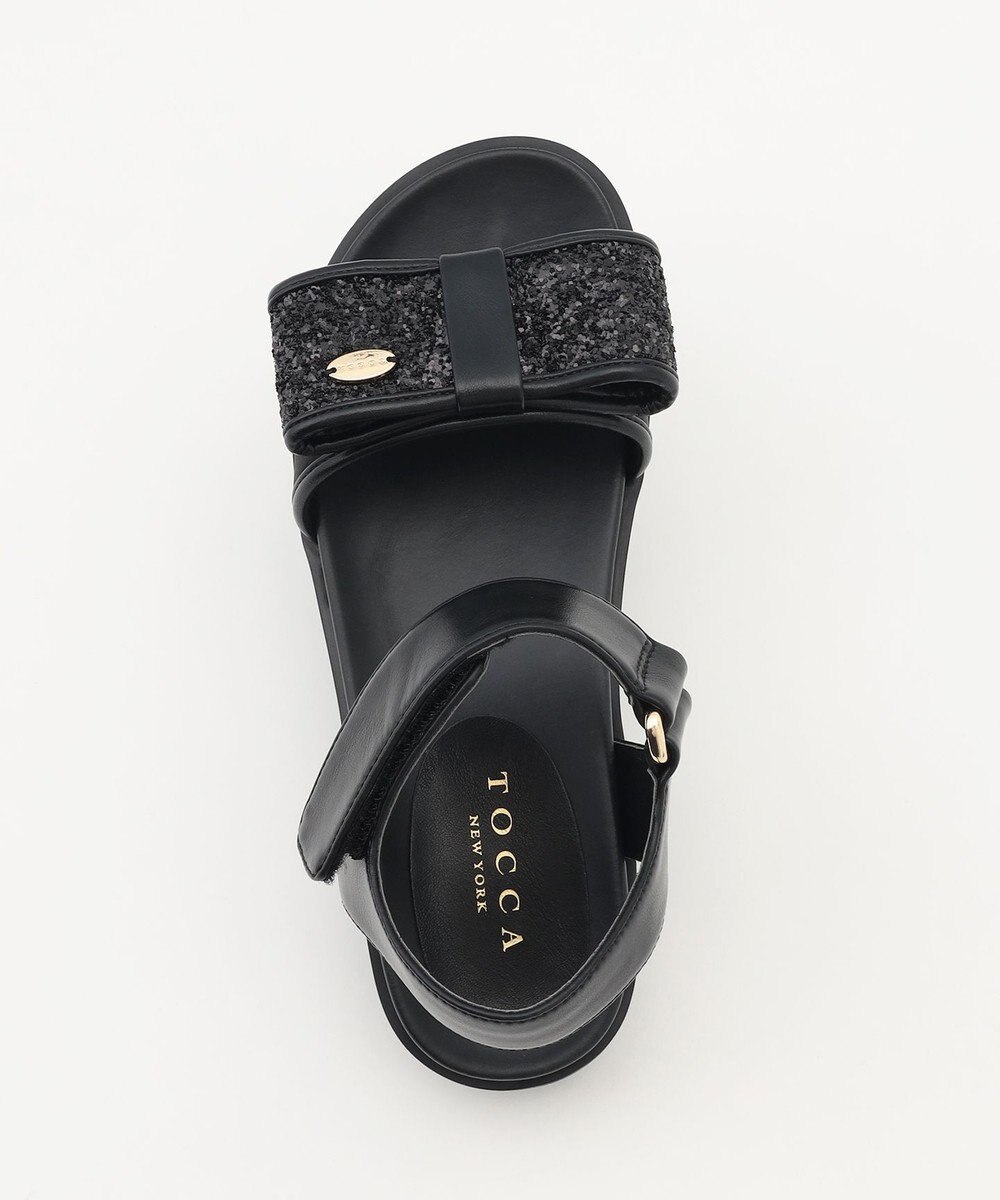 TOCCA GLITTER RIBBON FLAT SANDALS サンダル 