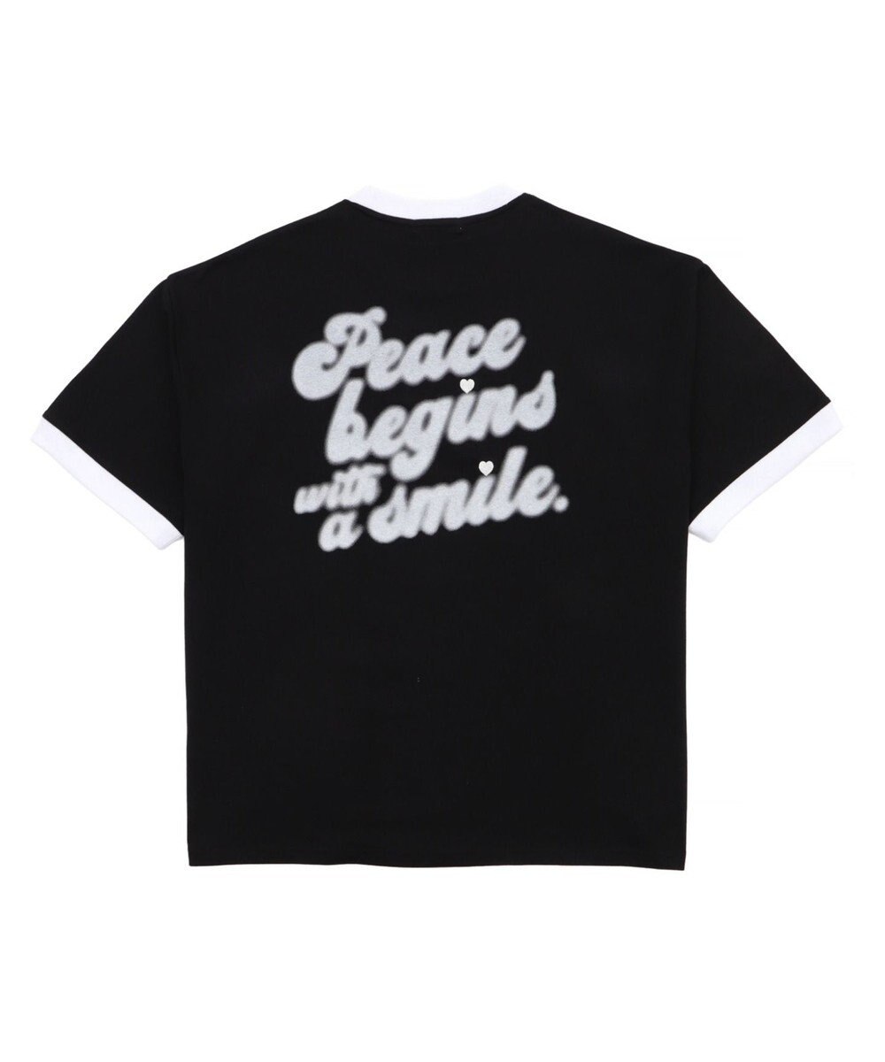 WEGO 【ユニセックス着用ITEM/MLサイズ展開】アクセ付きリンガーグラフィックT（SS） 