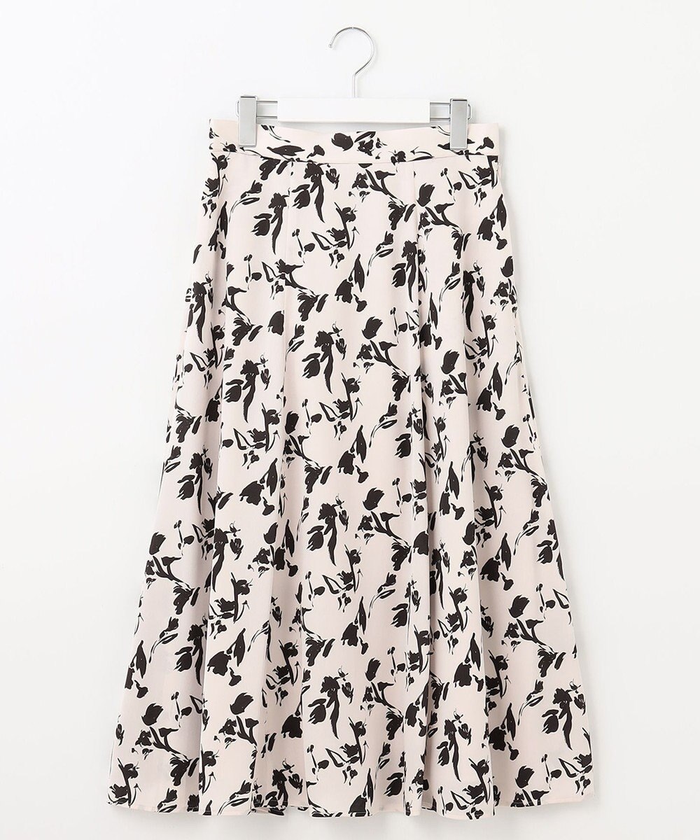 23区 ペイントフラワープリント スカート 
