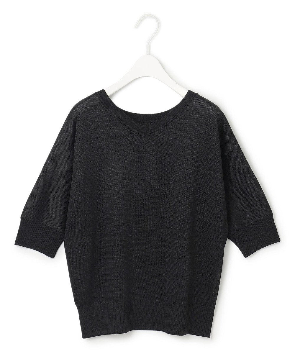ICB L 【洗える】レーヨンブレンド ドルマンスリーブニット 