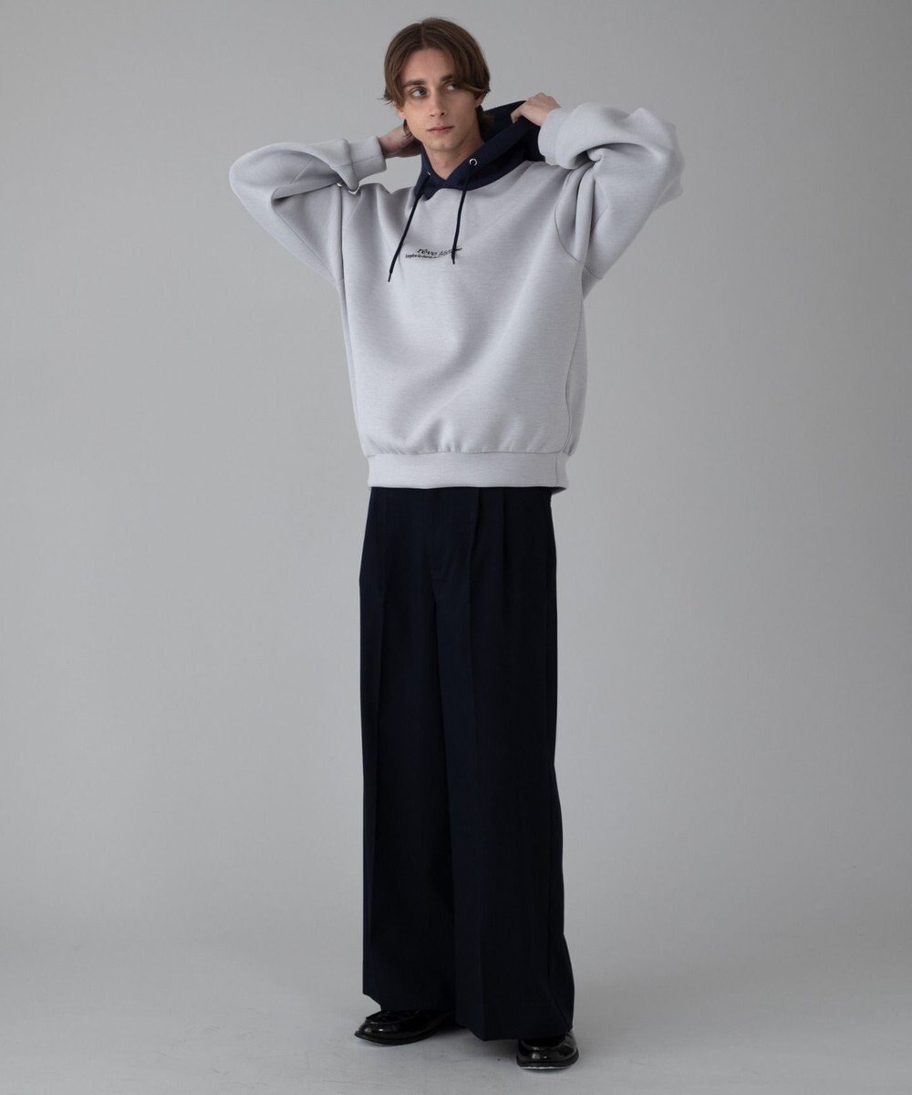 WEGO 【ユニセックス着用ITEM/MLサイズ展開】ワンポイントバイカラープルパーカー 