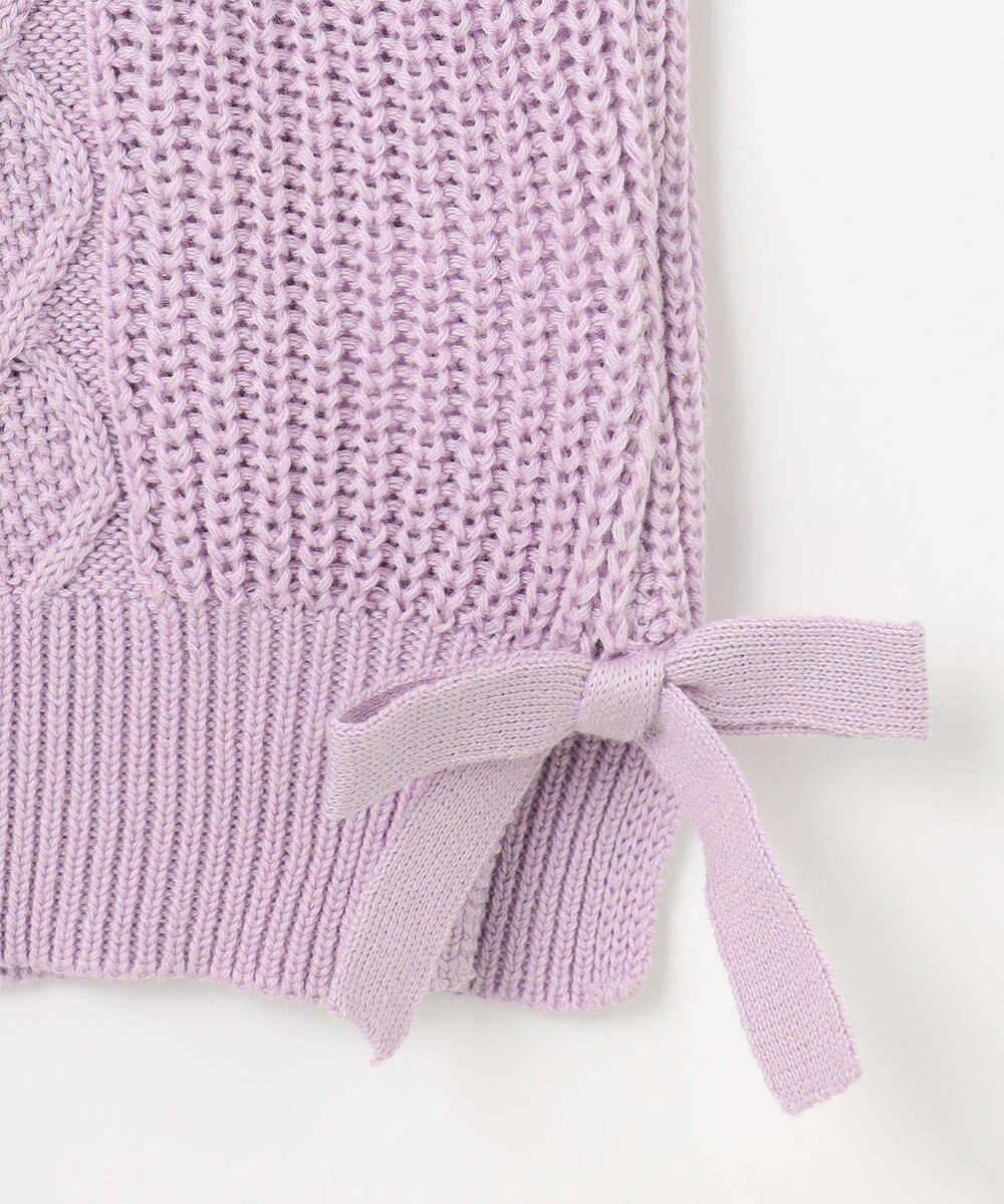 ANY KIDS ハート ケーブル ニット ベスト 