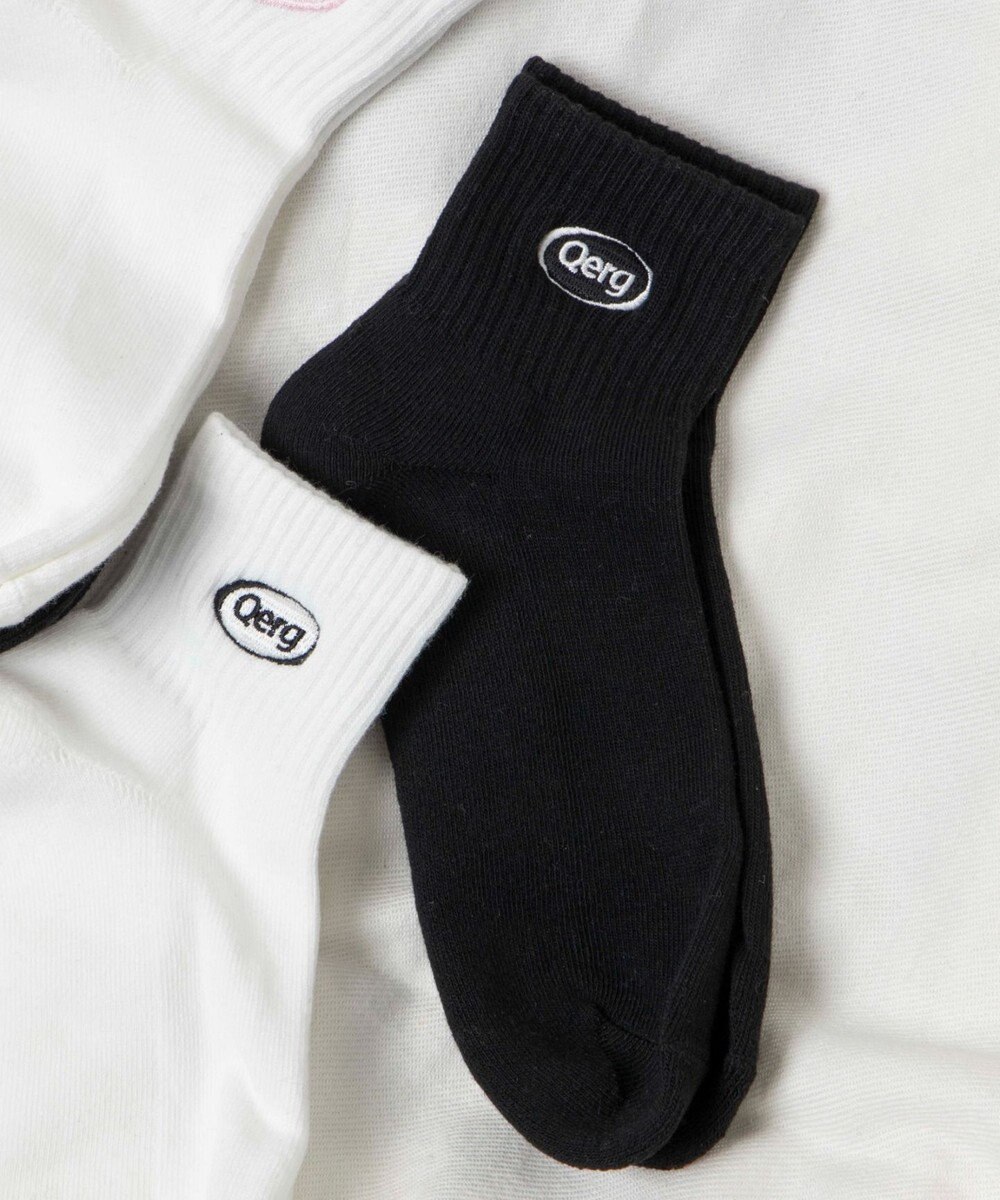 WEGO デザインロゴ刺繍アンクル底パイルソックス 