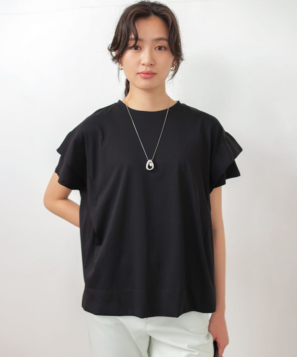 組曲 L GIZAコットンドルマンスリーブ Tシャツ 