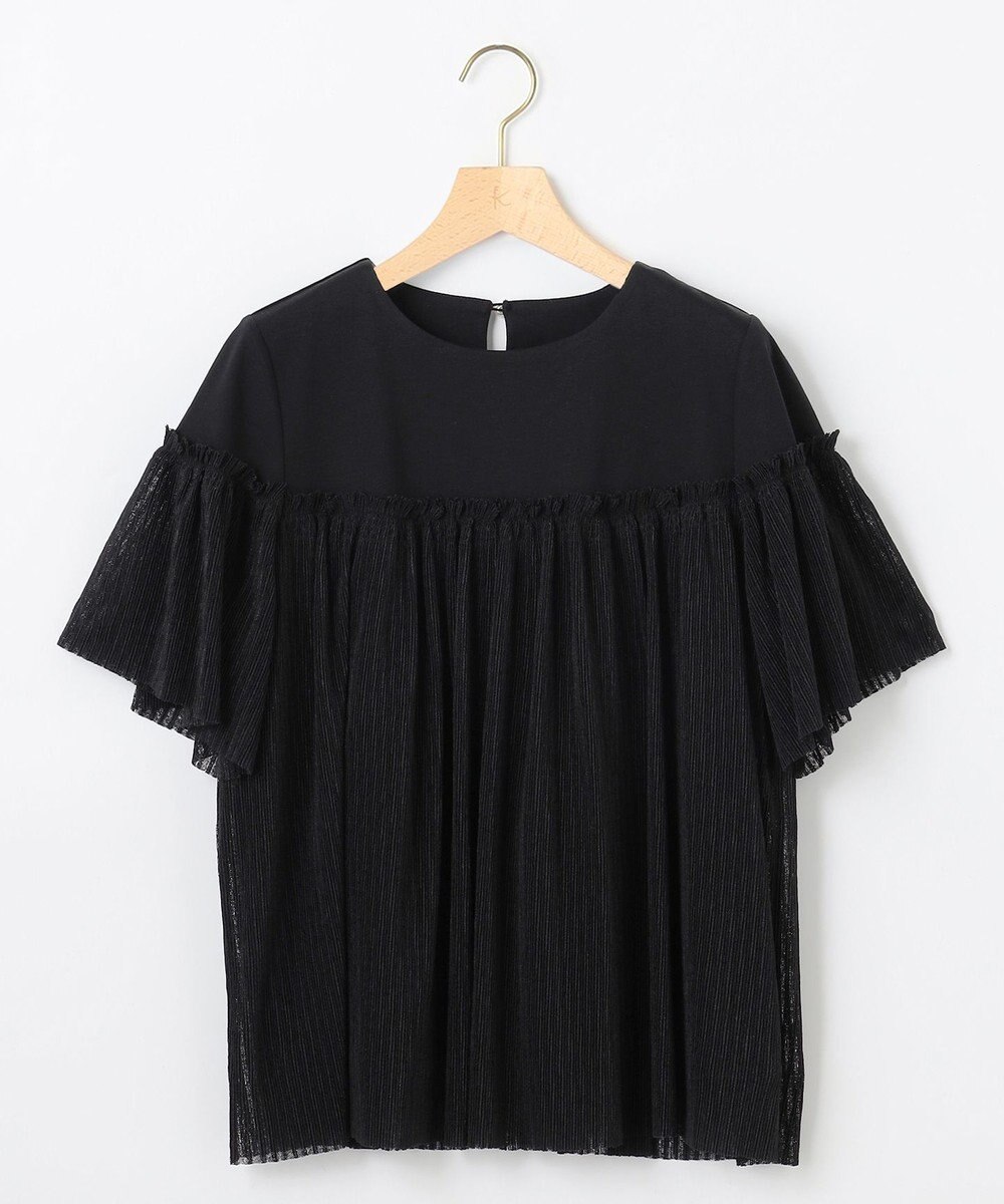 組曲 S プリーツコンビ5分袖 カットソー 