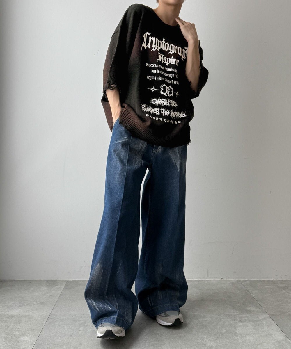 WEGO ダメージボーダーニットプルオーバー(SS) 