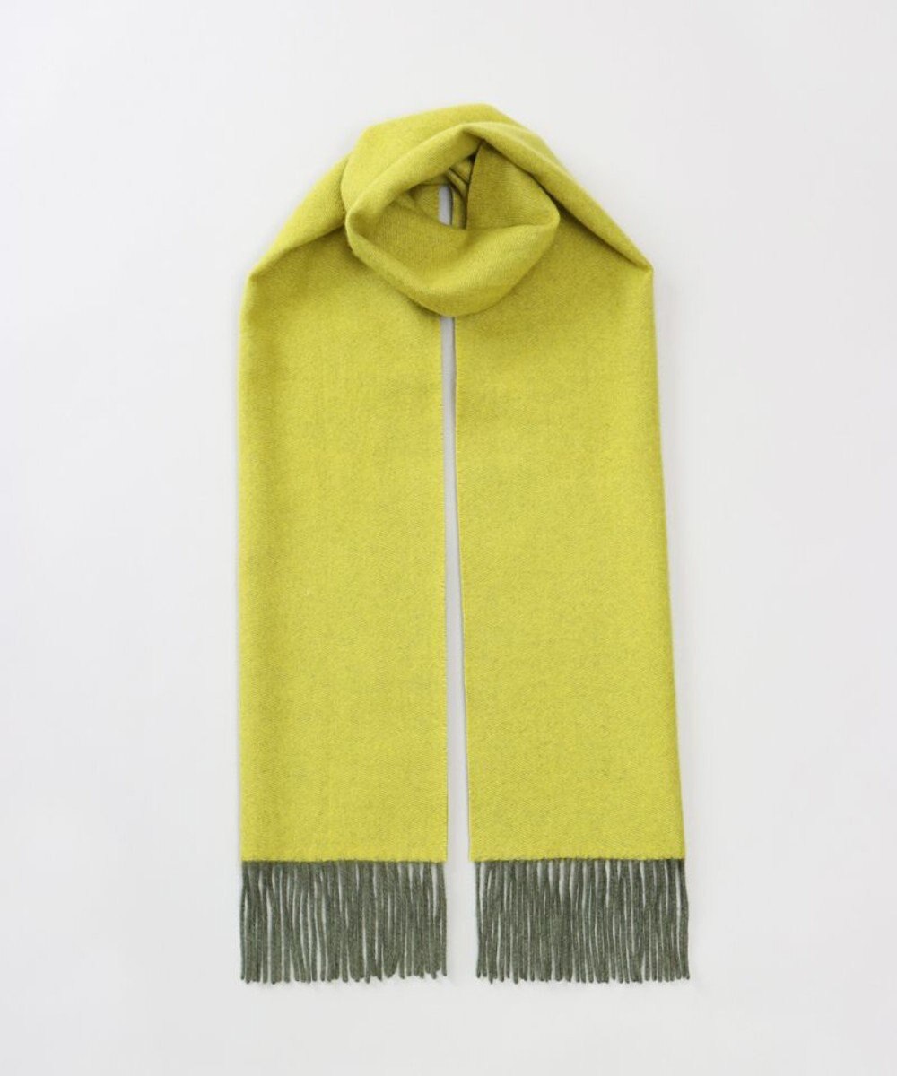 AURORA 【 LANVIN COLLECTION（ランバン コレクション） 】カシミヤ100%無地シングルリバーシブルマフラー(WASH) 