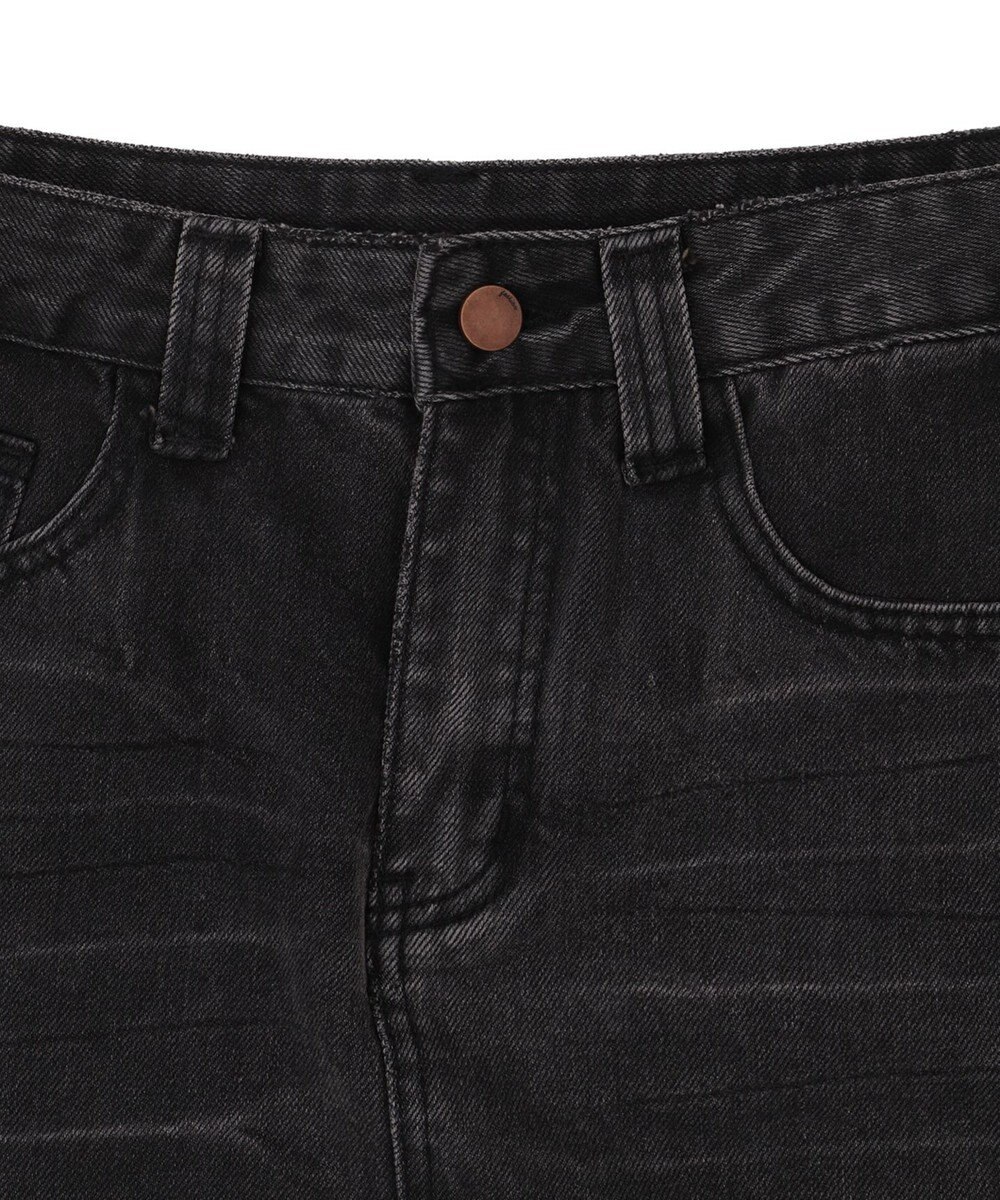 WEGO レオパードベルト付きデニムミニスカパン 