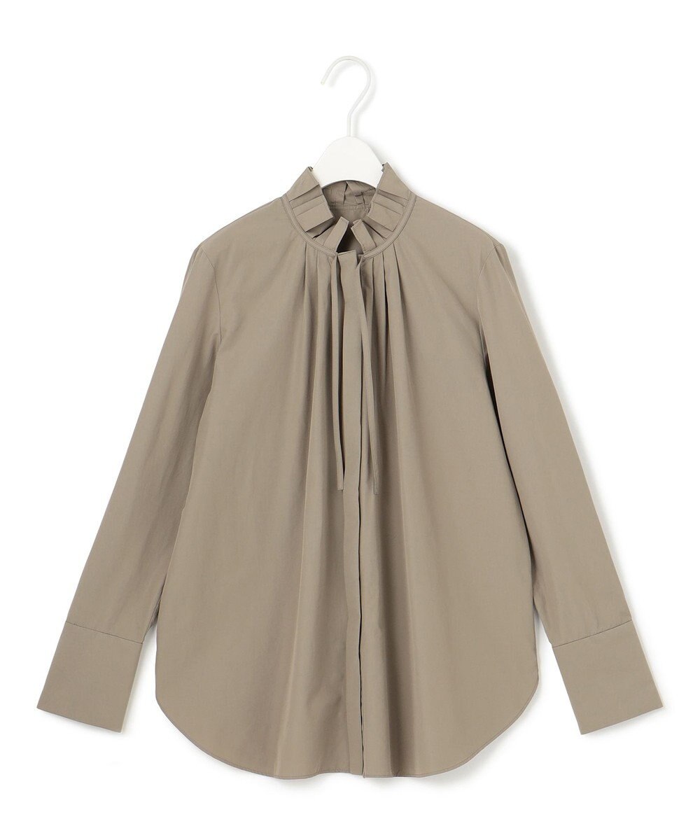 ICB 【洗える】コットンナイロンタイプライター デザインカラーブラウス 