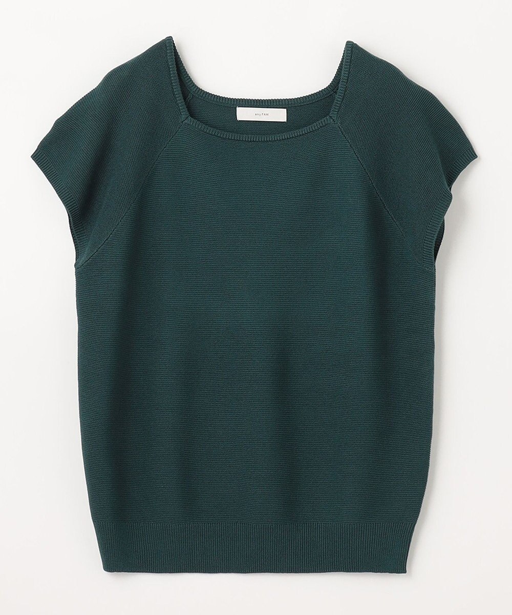 ANY 【洗濯機可能/アンチピリング/UVケア】アクリルガータースクエアニット 