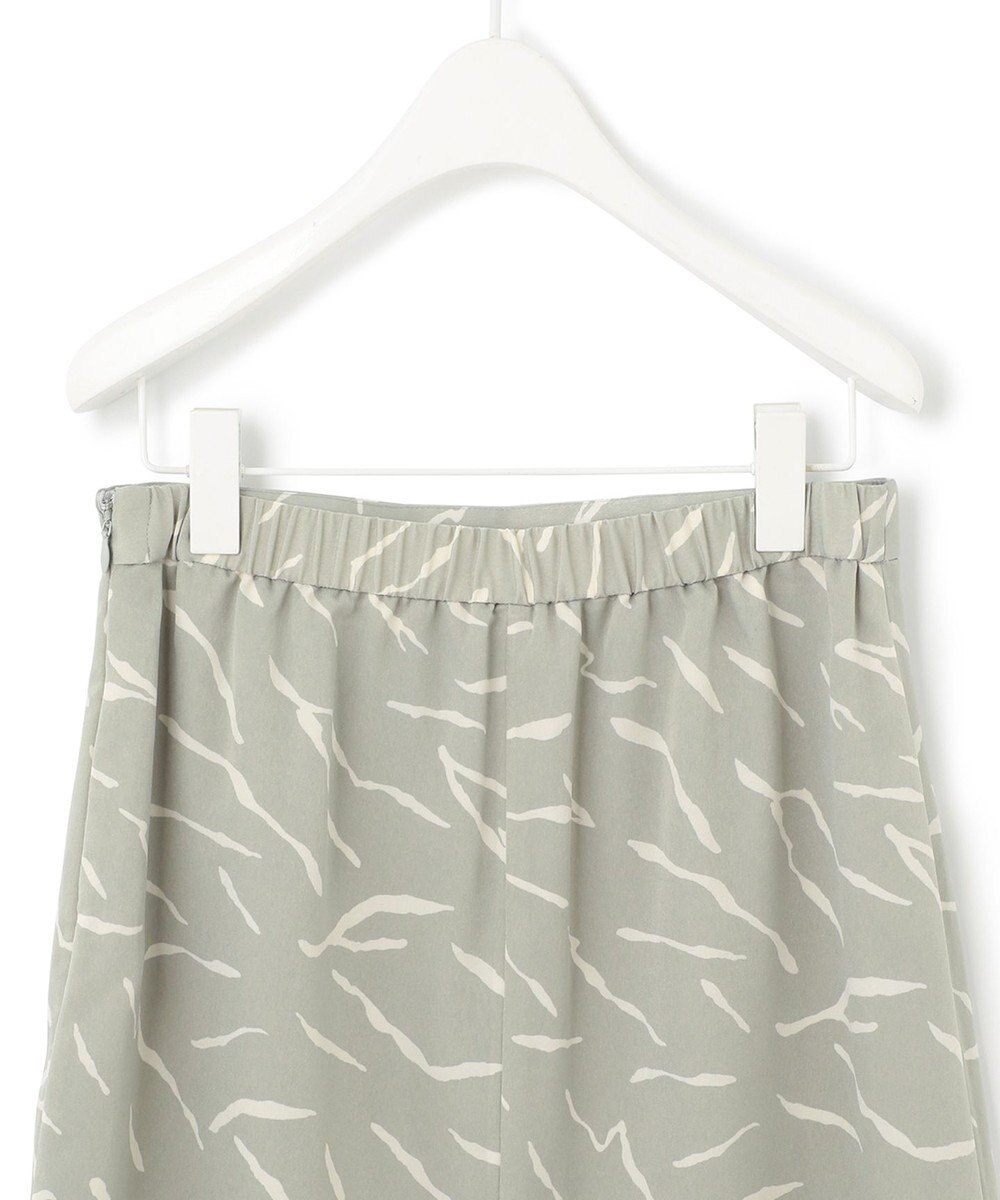 ICB 【洗える】 パウダーサテンプリント スカート 