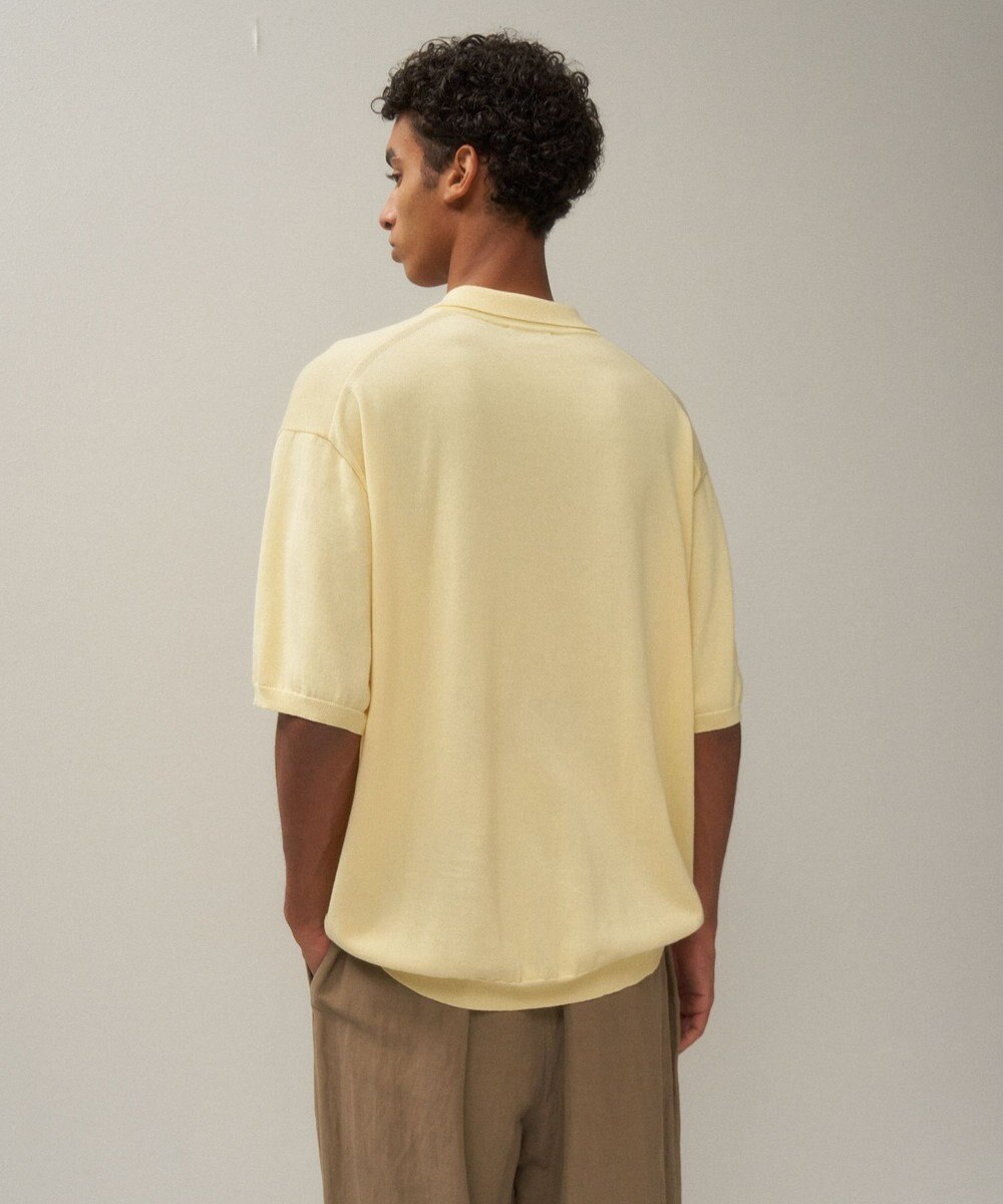 ATON COTTON WASHI KNIT | ハーフスリーブポロセーター - UNISEX 