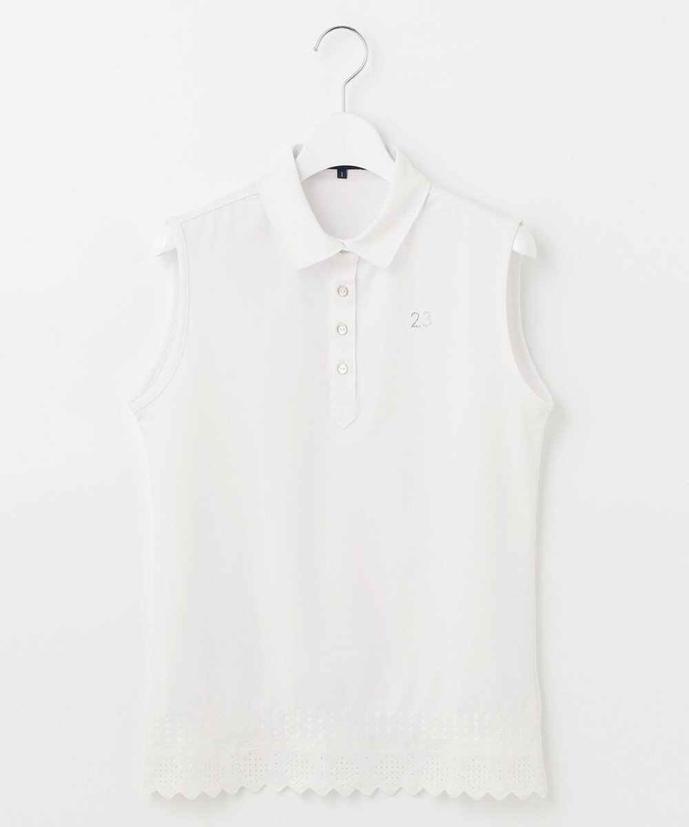 23区GOLF 【WOMEN】カノコ刺繍 ノースリーブ シャツ 