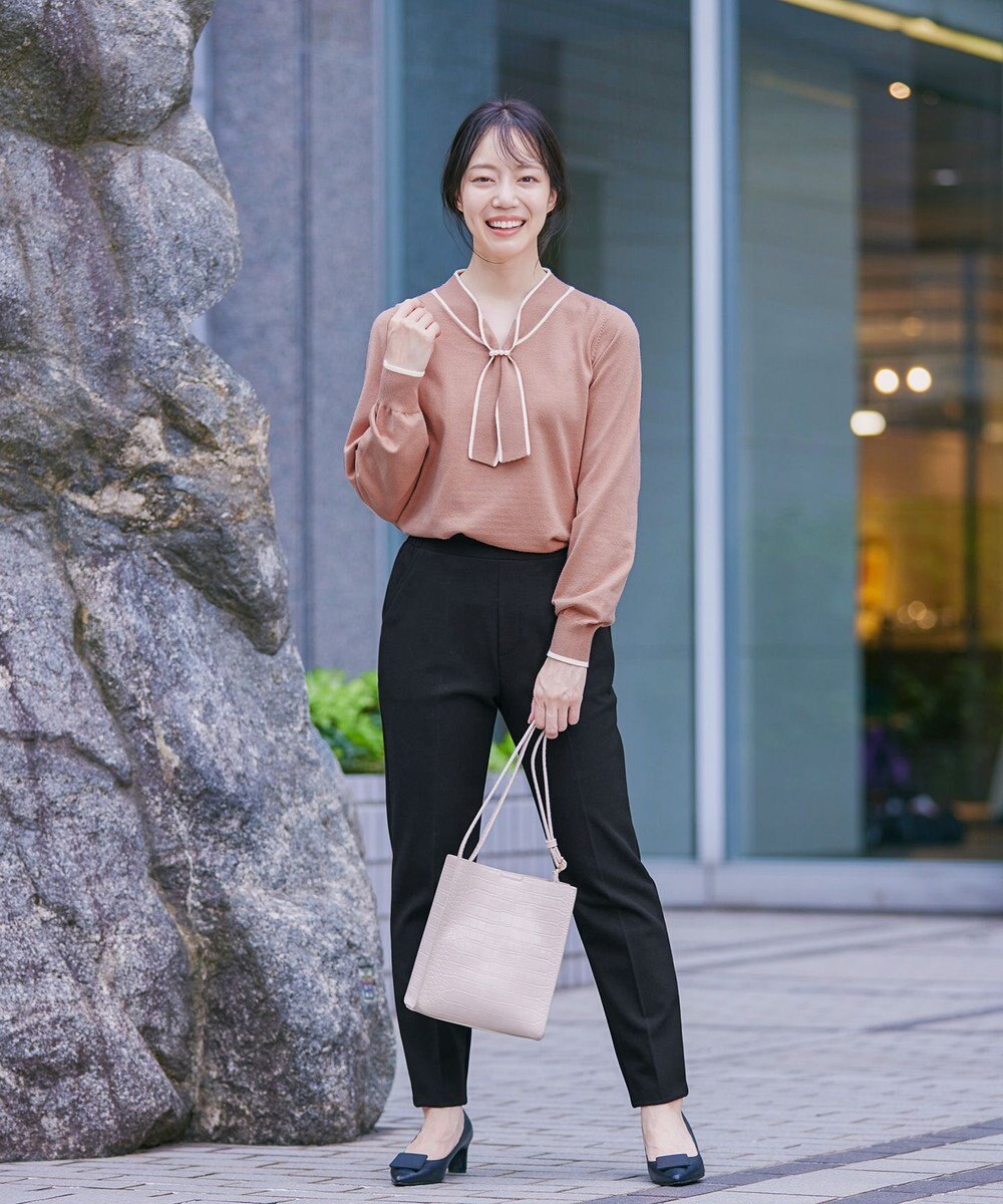 Tiaclasse 【GOLD LABEL・日本製・洗える】 カシミアタッチテーパードパンツ 