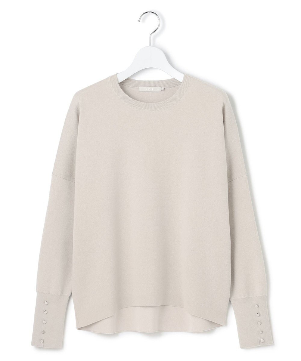 ICB 【洗える】 シルキーウールダブルフェイス ニットプルオーバー 