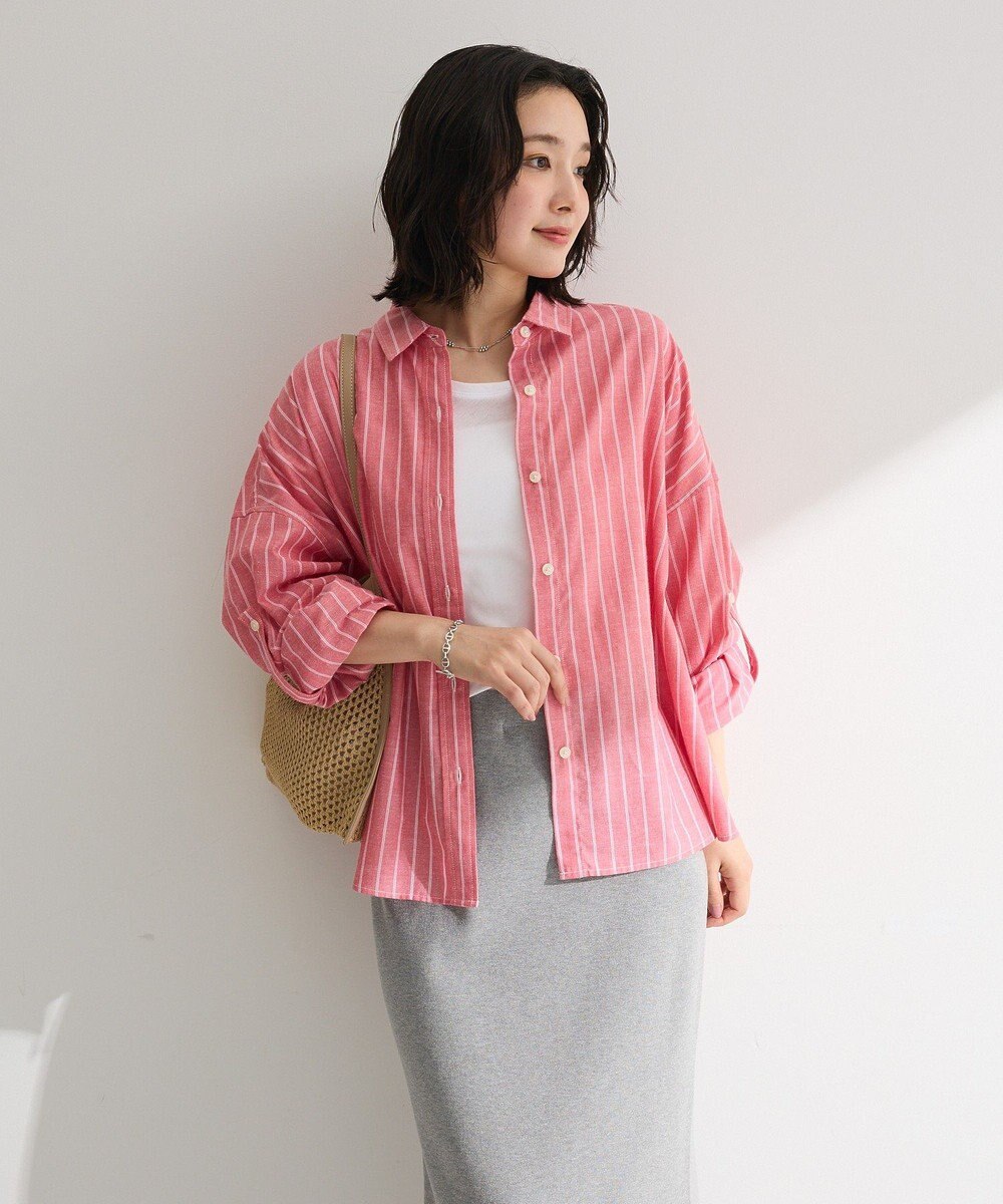 Green Parks 綿麻混シャツ 