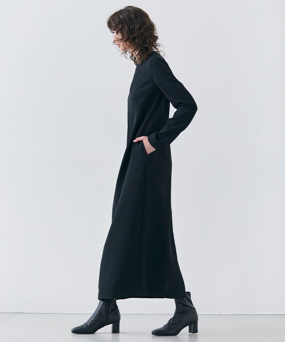 BEIGE， 【洗える】KALMIA / クルーネックIラインロングドレス 