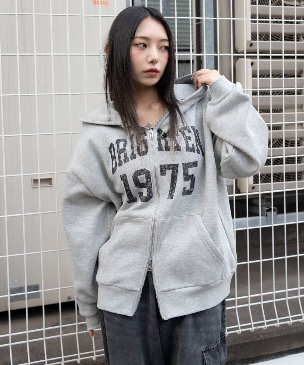 WEGO 裏起毛ファーフードBIGZIPパーカー 