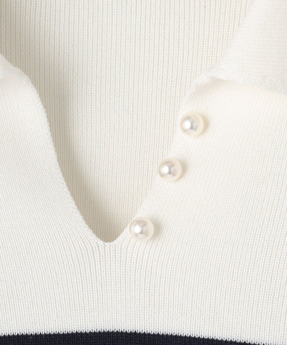 ANY SIS 【洗える】スキッパーポロ襟プルオーバー ニット 