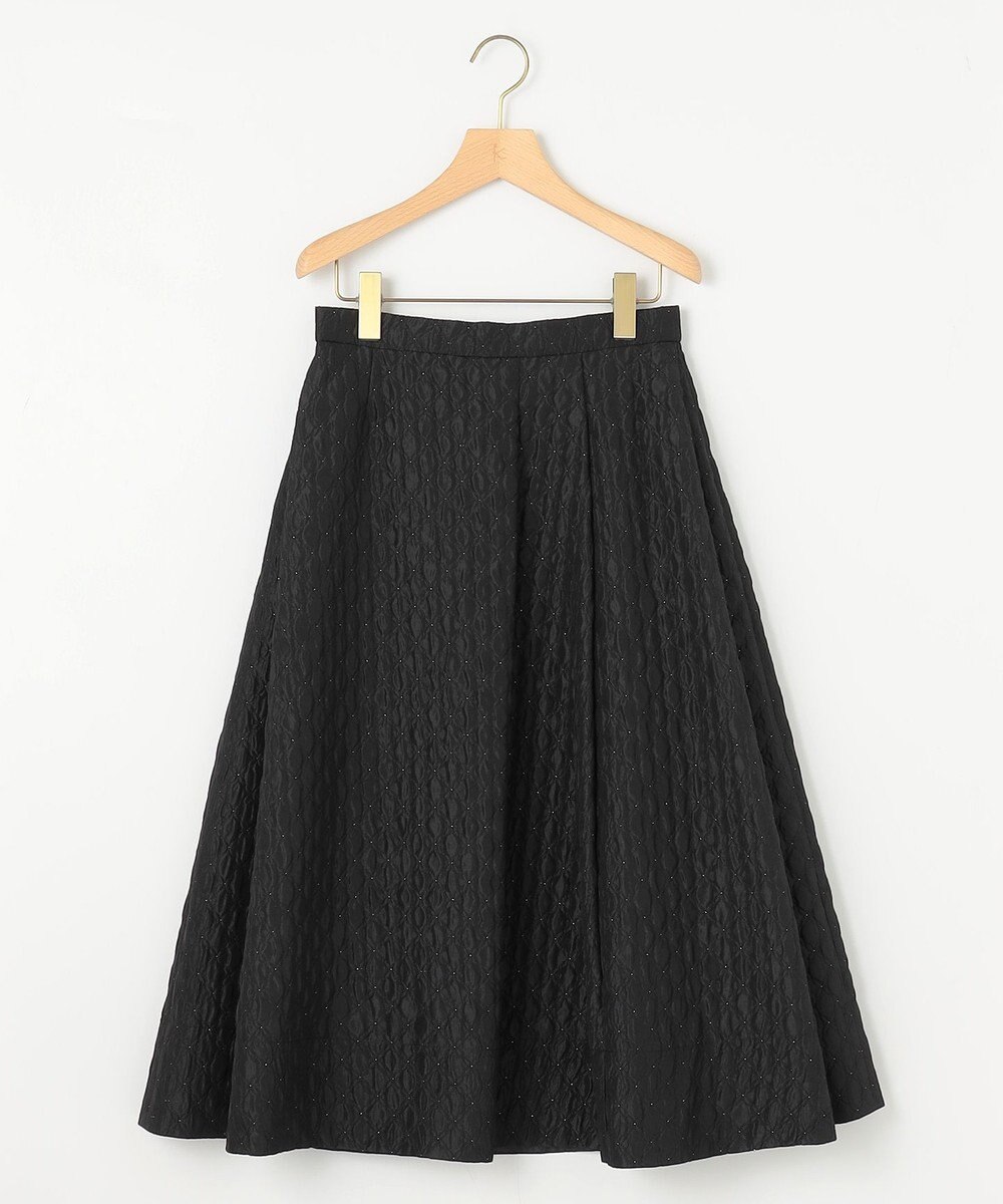 組曲 ジオメトリックフラワージャガード フレアスカート 